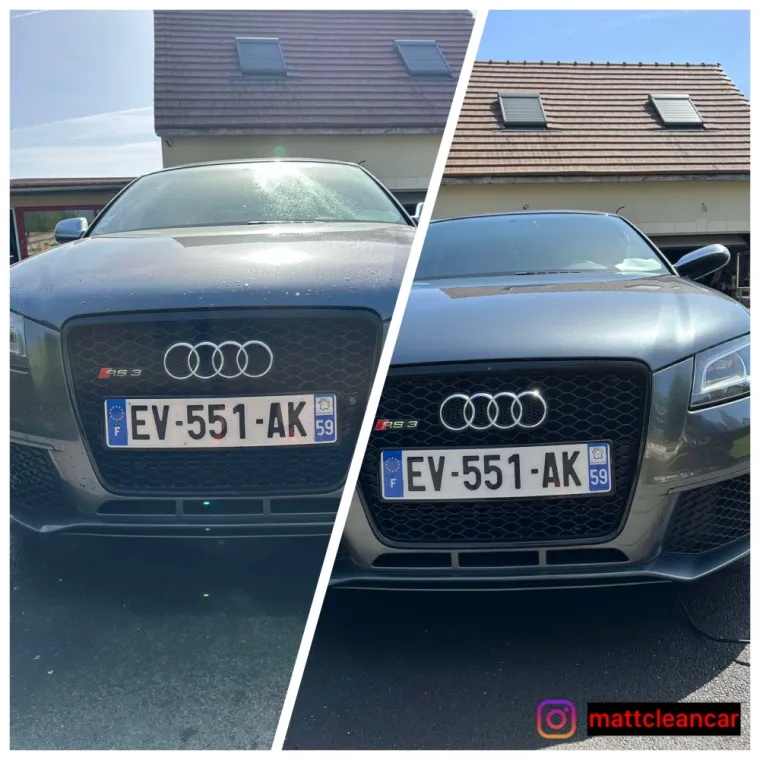 Nettoyage extérieur d’une Audi RS3 effectue à Catenoy, Beauvais, Matt Clean’ Car