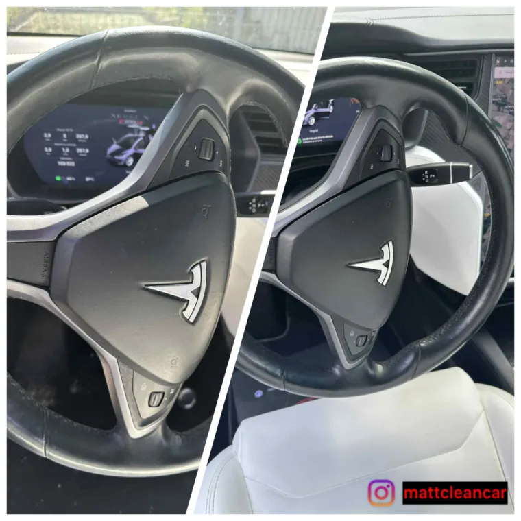 Nettoyage classique effectué à Etouy sur une Tesla Model X, Beauvais, Matt Clean’ Car