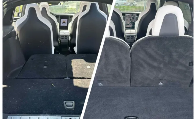 Nettoyage classique effectué à Etouy sur une Tesla Model X, Beauvais, Matt Clean’ Car